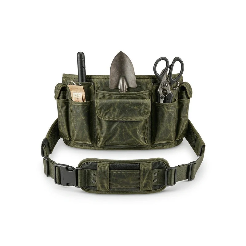 Gardening Tool Belt with Reinforced Pouches